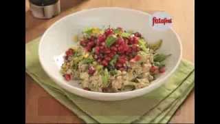 فول بالطحينة والرمان - وصفات فتافيت القصيرة - فتافيت