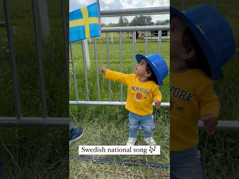 Swedish National day and yuktha enjoying the national song #swedish #nationalanthem #trendingreels
