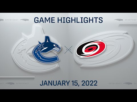 NHL Highlights | Canucks vs. Hurricanes - Jan 15, 2022