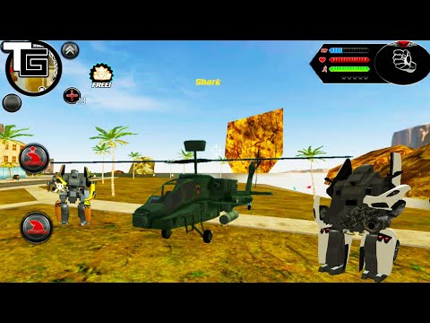 Robot Shark | NAXEEX | Helicopter Robot - Android GamePlay FHD #4