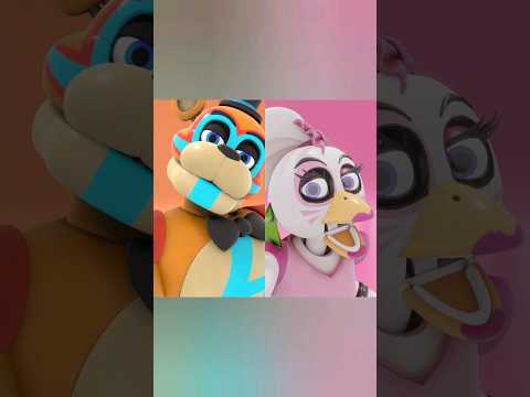 Glamrock freddy VS Glamrock chica | Battle dance | Security Breach animation | #shorts #battledance