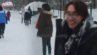 Team Du học sinh Voronezh cùng nhau đi trượt tuyết