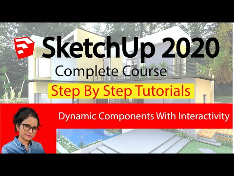 #SketchUp beginners tutorials #Step By Step Method  creating dynamic components with Interactivity