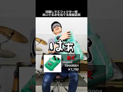 目隠しでエフェクター型ぬいぐるみを当てる楽器店員【Ibanez TSMAXI001】 Part.433　#shorts　#ギター