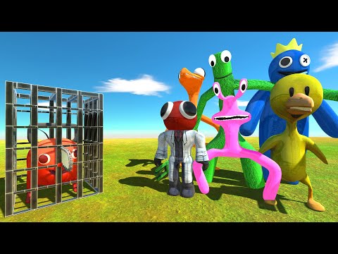 X6 Rainbow Friends Rescue Pochita - Animal Revolt Battle Simulator