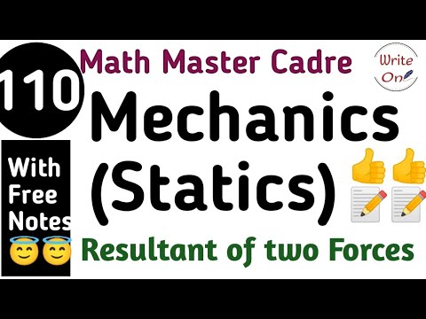 Mechanics for Math Master Cadre 2022 | Statics | Chapter - 21 |Master Cadre| Full Coaching