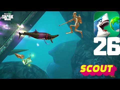 Scout New Shark Skin !!!! Hungry Shark World || (Android,ios) Gameplay - Walkthrough