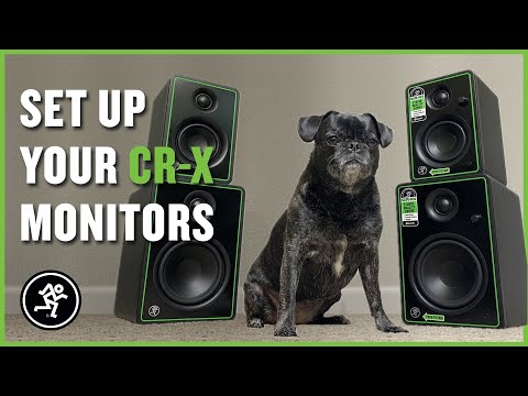 Mackie CR4-X 4-Inch Multimedia Monitors (Pair) Bundle with Knox Gear Isolation Pads and TRS Cables