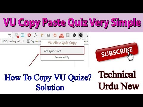 How To Copy VU Quiz And Search On Google | VU Quiz Allow Copy | Technical Urdu New Video