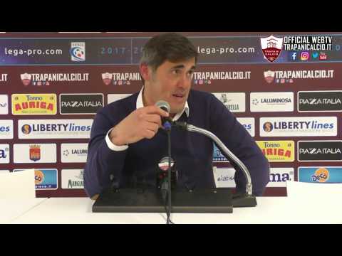 Trapani-Lecce 1-1. Mister Calori dopo la gara 29.12.17 ©Trapanicalcio.it
