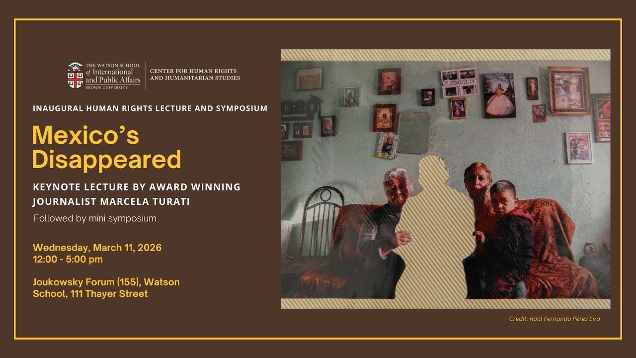 Mexico's Disappeared: Keynote Lecture by Marcela Turati