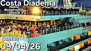 COSTA DIADEMA navio cruise cruzeiro saindo 09/04/26  itajai  @cruzeiros2025  #google  #cruise