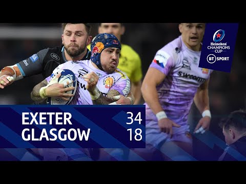 Exeter Chiefs vs Glasgow Warriors (34-18) | Heineken Champions Cup highlights