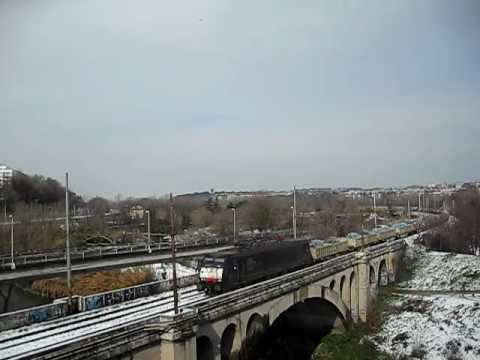 E189.408 CFI (Terni - Civitavecchia) al Ponte delle Valli dopo la seconda nevicata