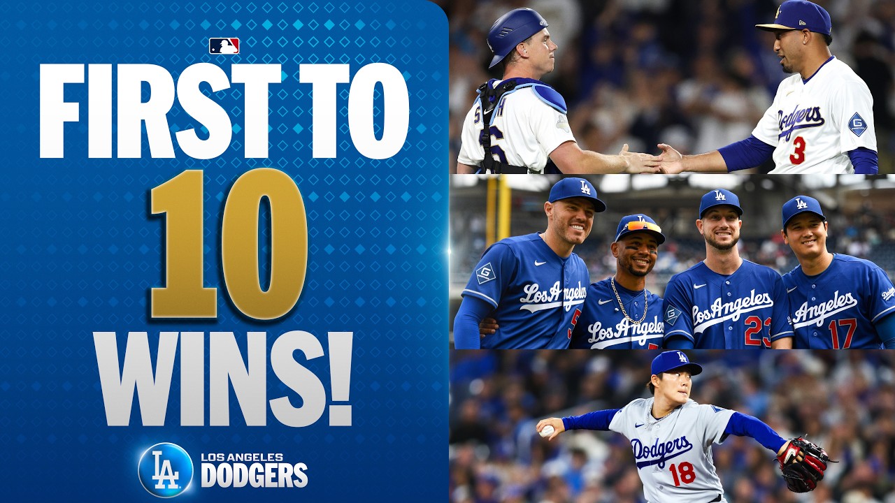 The champs keep rolling! The Los Angeles Dodgers are the 1ST TEAM to reach 10 wins in 2026! 🤩