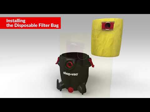 Shop-Vac Disposable Filter Bag Installation