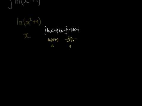 Integral of ln(x^2+1) in less than one minute