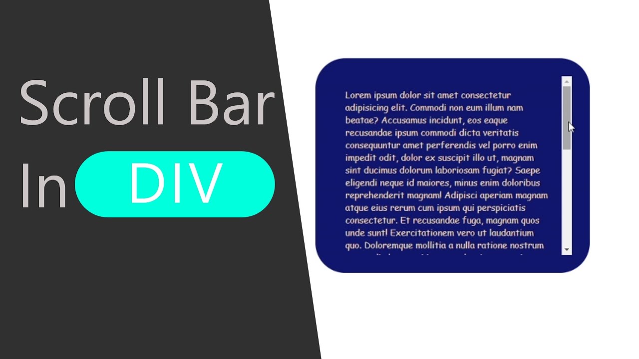 How to make a div scrollbar in HTML? Tipseri