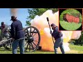 Direct Hit Civil War 10 Pound Parrott Cannon VS Metal Wagon