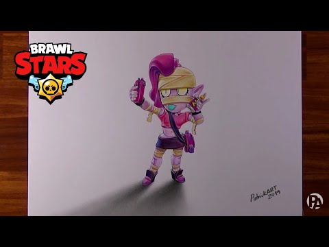 Dibujando a EMZ de Brawl Stars - Halloween | PatrickART