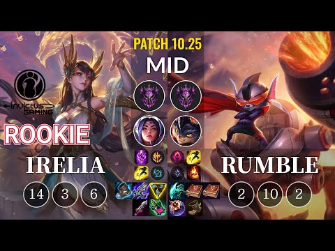 IG Rookie Irelia vs Rumble Mid - KR Patch 10.25