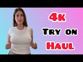 4K Micro Bikini Try On Haul Transparent Transparent Lingerie See Through Style