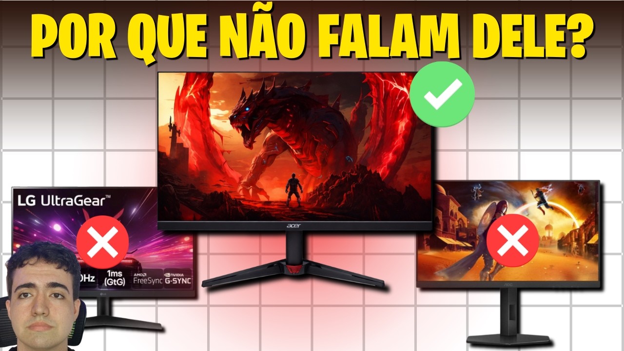 Miniatura da avaliação em vídeo de Monitor Acer E200Q BI 19.5 Polegadas HD 75Hz