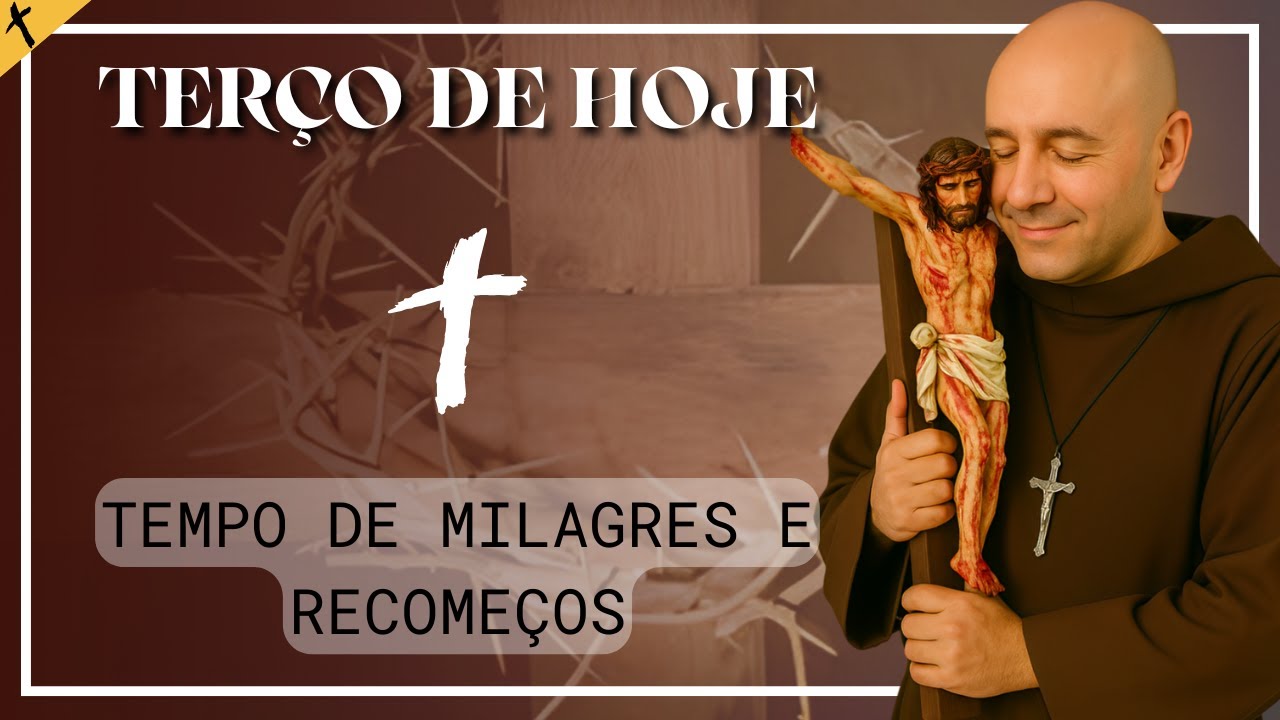 TERÇO DE HOJE 16/04/2025 - QUARTA-FEIRA - MISTÉRIOS GLORIOSOS | TERÇO COM O FREI