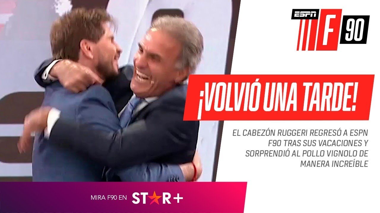 ¡VOLVIÓ UNA TARDE! El Cabezón #Ruggeri SORPRENDIÓ A TODOS reapareciendo en #ESPNF90