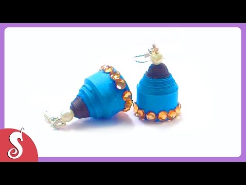 DIY How to make Paper Quilling EARRINGs/Jhumka Video