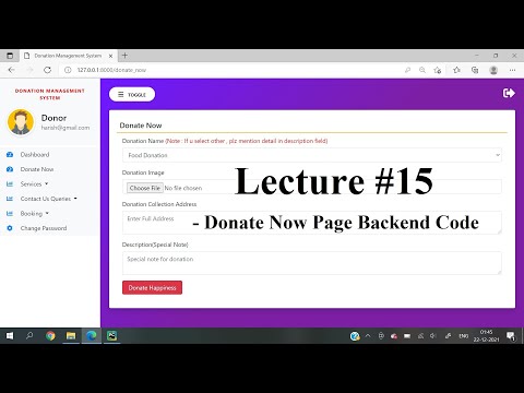 15 Python Django Project || Donation Management System || Hindi