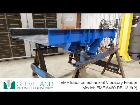 Electromechanical Vibratory Feeder Used to Feed Ground PTE Bottles - Cleveland Vibrator Co.