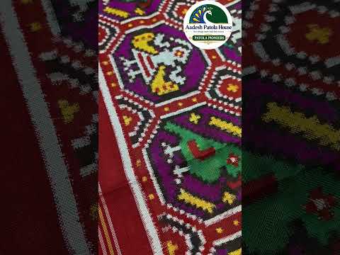 Red & Pink Animal Motifs Double Ikat Chaniya Choli Dupatta