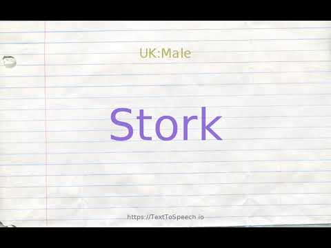 How to pronounce stork