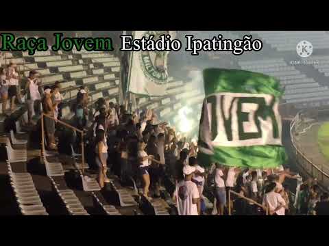 Torcida Raça Jovem Ipatinga 2 x 0 Tupi fim do jogo 2022