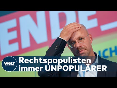 WENIG WÄHLERGUNST: AfD stürzt im innerparteilichen Machtkampf auf acht Prozent