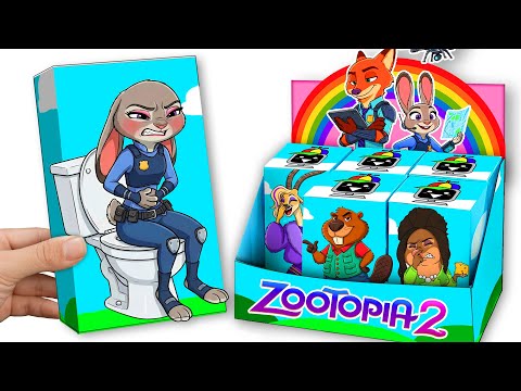 💖Paper DIY💖 JUDY HOPPS x NICK WILDE in the Toilet Zone 🚽 Unboxing ZOOTOPIA 2 FUNNY BOX
