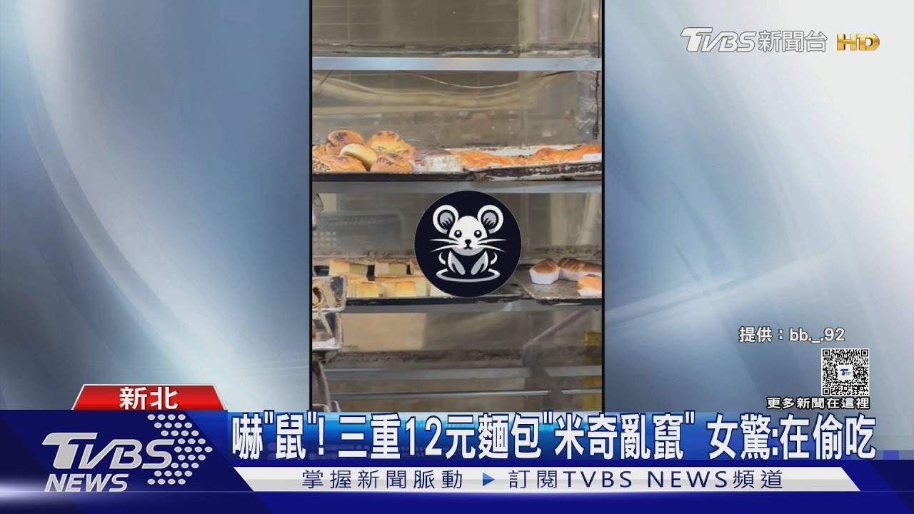 嚇「鼠」!三重12元麵包「米奇亂竄」 女驚:在偷吃