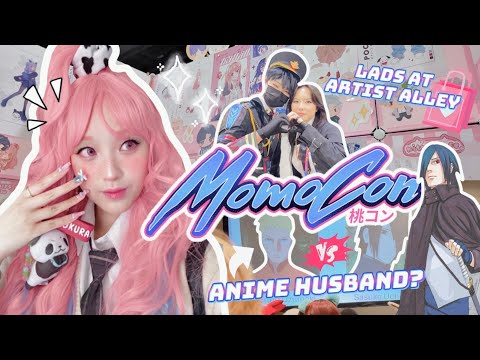 🍑⊹♡ MomoCon 2025 Vlog || Best Anime HUSBAND? Gokurakugai cosplay, Anime convention walk-through