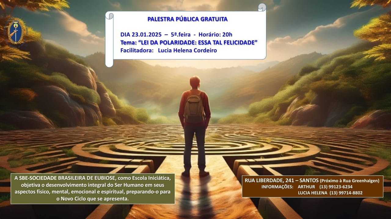 Convite para Palestra Pública - 23 de janeiro de 2025