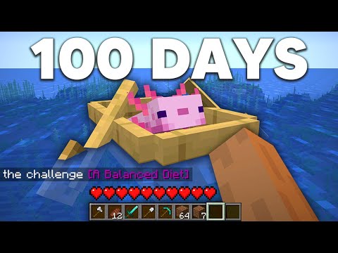 Insane Survival Challenge: I Conquered Every Advancement in 100 Days!!