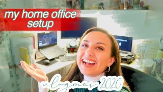 MY HOME OFFICE SETUP // work from home desk situation, vlogmas day 17