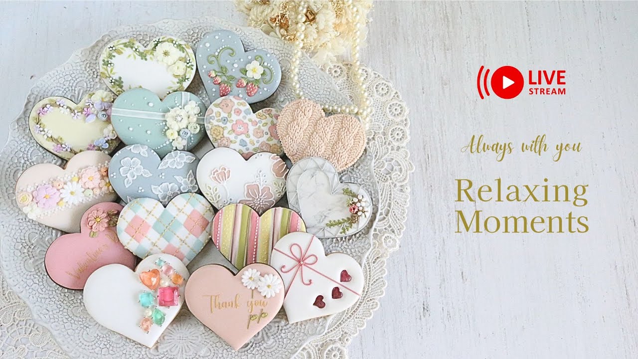 24/7 LIVE: Relaxing Icing Cookie Decorating Selection🩵 アイシングクッキー制作風景(ループ配信) / melodyのスイーツ工房