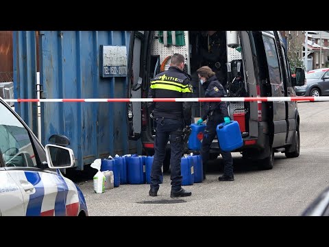 Drugsafval MDMA gevonden in aanhanger, brandweer en LFO ingezet Rondweg West Dokkum