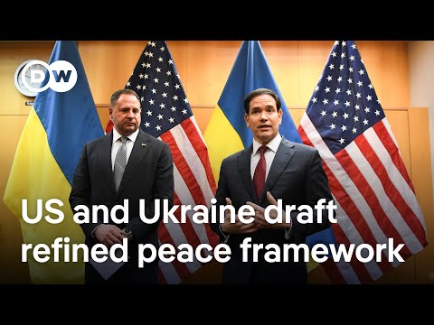 美烏達成協議！戰事結束計畫草案將修改 | DW 新聞 (US and Ukraine agree to change draft of plan to end the war | DW News)