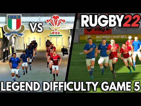 The GRAND SLAM Decider! Italy vs Wales 6 Nations Rugby 22 - Gameplay & Commentary Legend Difficulty