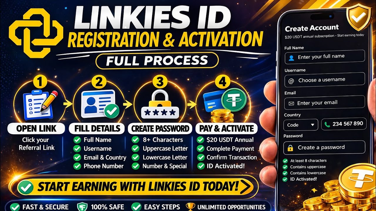 Linkies Id Registration & Linkies id Activation Full process 