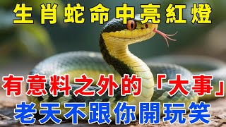 生肖蛇注意了！未來一周，命中亮紅燈，有意料之外的「大事」，老天不跟你開玩笑！【梵心若素】#生肖 #運勢 #風水 #財運 #命理