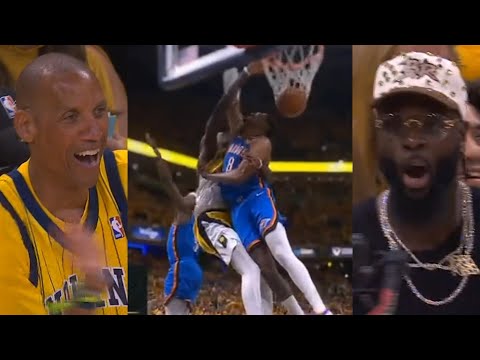 Pascal Siakam INSANE poster dunk on Jalen Williams had Reggie Miller and Lance hyped