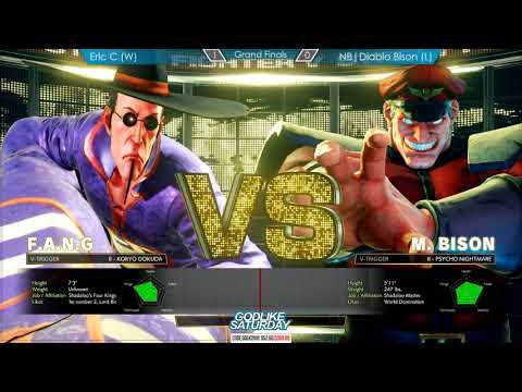 SFV Grand Finals (Eric C vs NB | Diablo Bison) - Godlike Saturday, May 2018 [1080p/60fps]